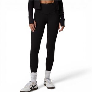 OFFLINE by Aerie Real Me Black XTRA High Waisted Ribbed Leggings size XS